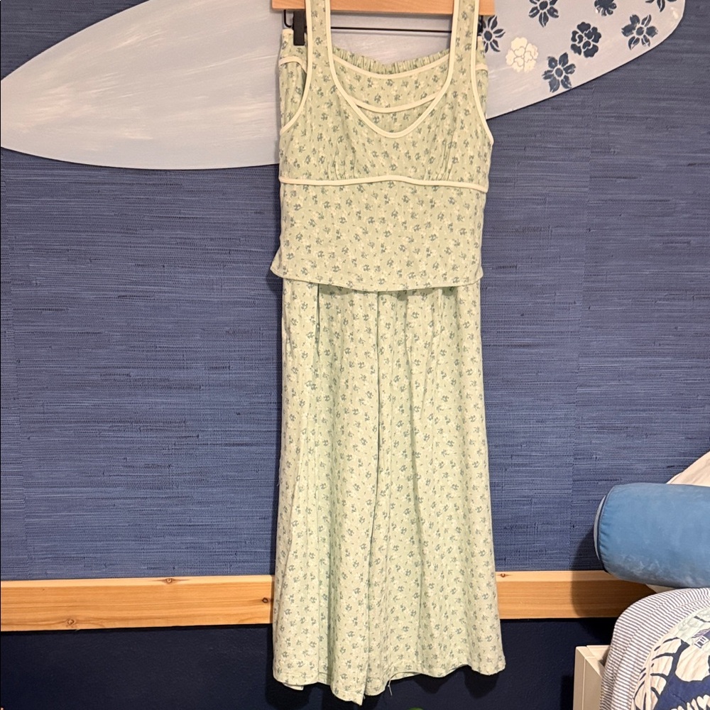 Sienna Sky Light Green Floral Jumpsuit